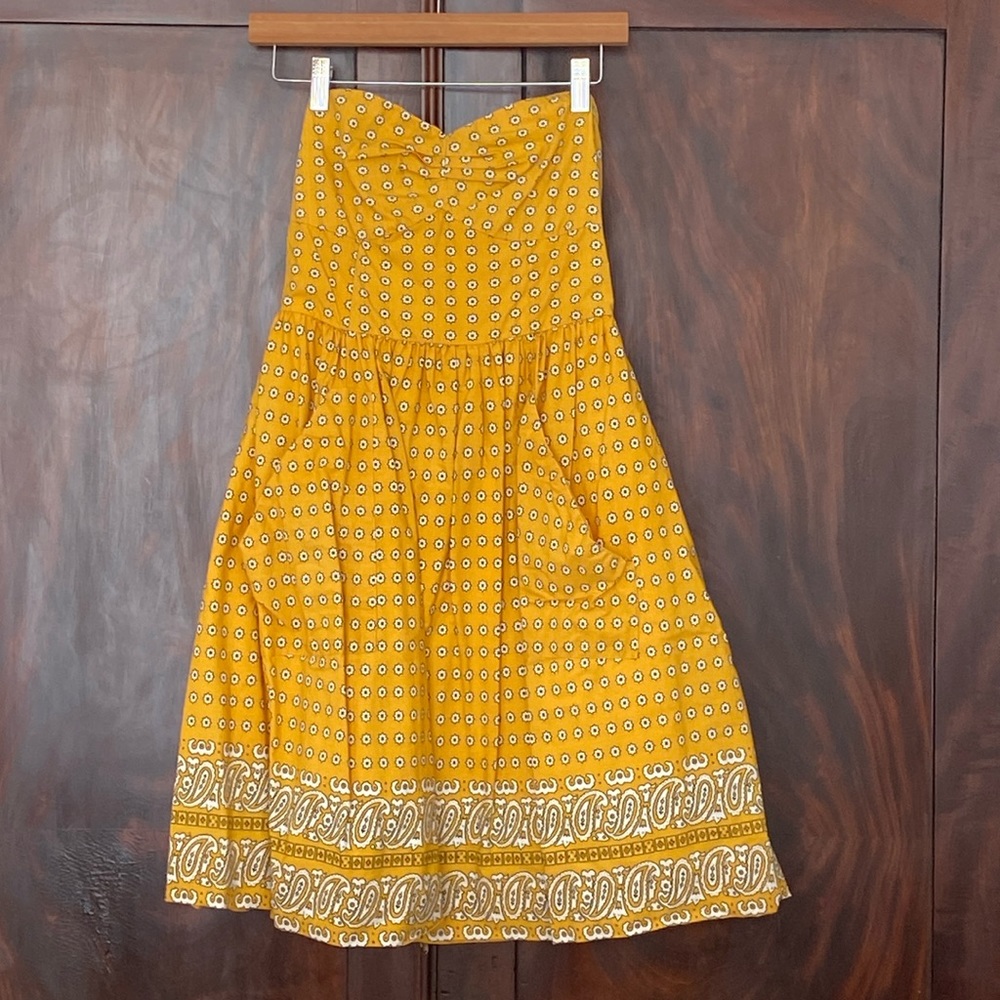 Anthropologie Girls from Savoy strapless dress